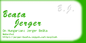 beata jerger business card